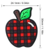 Buffalo Plaid Apple Silicone Bead - Image 2 of 0