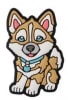 Cute Corgi Silicone Focal Bead with Flower detail - Image 1 of 0