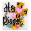 Colorful Easter HE IS RISEN Silicone Focal Bead - Image 1 of 0