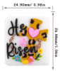 Colorful Easter HE IS RISEN Silicone Focal Bead - Image 2 of 0