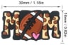 Leopard Print Football Mom Focal Bead with Flower detail - Image 2 of 0