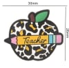 Leopard print apple with Teacher Silicone Focal Bead - Image 2 of 0