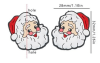 Jolly Christmas Santa Silicone Focal Bead - Image 2 of 0