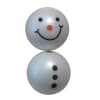 20mm Snowman Print on a White Matte Bead - Image 1 of 0