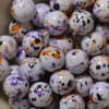 20mm White Splattered Miracle AB Acrylic Bubblegum Beads - Image 2 of 0