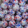 20mm USA Splattered Miracle AB Acrylic Bubblegum Beads - Image 2 of 0
