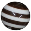 20mm Brown Stripe  Resin Bubblegum Beads - Image 1 of 0