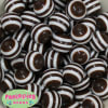 20mm Brown Stripe  Resin Bubblegum Beads - Image 2 of 0