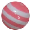 20mm Coral Stripe Resin Bubblegum Beads - Image 1 of 0