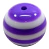 20mm Lavender Stripe Resin Bubblegum Beads - Image 1 of 0