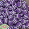 20mm Lavender Stripe Resin Bubblegum Beads - Image 2 of 0