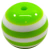 20mm Lime Stripe Resin Bubblegum Beads - Image 1 of 0