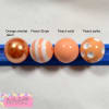 20mm Peach Stripe Resin Bubblegum Beads - Image 2 of 0