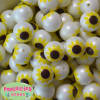 20mm Sunflower Print on a White Matte Bead - Image 2 of 0