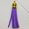 50mm Purple Leather Look Tassel - Image 3 of 0