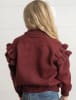 Double Ruffle Crew Neck Sweater - Image 3 of 0