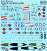 Photo of model decal sheet by Print Scale of F-51D Mustang units of the Korean War for scale model aircraft F-51 Mustang. - Image 1 of 0