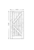 HRC 34" x 79" British Brace Barn Door | Remodel Market - Image 2 of 0