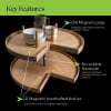 Century Components 28" Pie Cut MagnaSusan 2 Shelf Kit, Signature Pro Series, 24 Pegs, Independent Rotating Hardware Included (MSSIGSHO28PCPF-PROPCBH) - Image 4 of 0