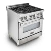 ZLINE 30" PROFESSIONAL STAINLESS STEEL 4.0 CU.FT. 4 GAS BURNER/ELECTRIC OVEN RANGE (RA30) - Image 1 of 0