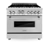 ZLINE 36" Professional 4.6 cu. ft. 6 Gas on Gas Range in Stainless Steel (RG36) - Image 3 of 0