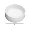 ZLINE 16" Siena Round Vessel Bath Sink in White Matte (SK-QVR-WM-16) - Image 5 of 0