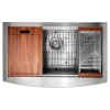 ZLINE 33" Moritz Farmhouse Apron Mount Single Bowl Kitchen Sink with Bottom Grid and Accessories (SLSAP-33) - Image 3 of 0