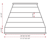 Castlewood SY-WCSLRH-DG Dark Gray Rustic Shiplap Chimney Range Hood (Without Chimney Extension) - Image 2 of 0
