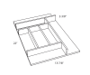 Century Components 14" Trimmable Silverware Tray Insert - Image 4 of 0