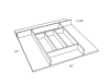 Century Components 20" Trimmable Silverware Tray Insert - Image 4 of 0