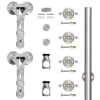 DUAL WHEEL STRAP Stainless Steel 78 in. Door Kit for WOOD or GLASS - Image 2 of 0