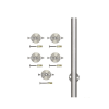STAINLESS STEEL 78 In. Rail, 4 Mounting Brackets, 2 End Caps - Image 1 of 0