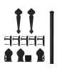 3/4 to 1-1/2 in. SPADE Door Hardware Kit - Short Bracket  (with 6 ft. Rail. - Image 2 of 0