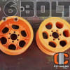 Crawler Innovations 2.2" 6 Bolt Wheel 1" Width - Orange (2) - Image 2 of 0