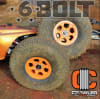Crawler Innovations 2.2" 6 Bolt Wheel 1" Width - Orange (2) - Image 3 of 0