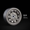 Gmade 1.9" SR04 Beadlock Wheels (Uncoated Silver) (2) - Image 1 of 0