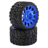 Powerhobby Raptor BELTED Monster Truck Tires Pre-mounted on 3.8" Wheels - Blue (2) - Image 1 of 0