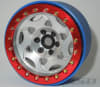 SSD RC Single 2.2" Champion PL Beadlock Wheel (Silver / Red) (1) - Image 1 of 0