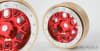 SSD RC 1.0" Aluminum / Brass Boxer Wheels (Red) (2) - Image 1 of 0