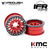 Vanquish Products KMC 1.9" KM445 Impact Red Anodized (2) - Image 1 of 0