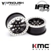 Vanquish Products 1.9" Aluminum KMC KM237 Riot Beadlock Wheels Black Anodized (2) - Image 1 of 0