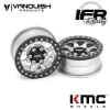 Vanquish Products 1.9" Aluminum KMC KM237 Riot Beadlock Wheels Clear Anodized (2) - Image 1 of 0