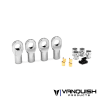 Vanquish Products Machined M4 Straight Rod Ends Clear Anodized - Image 1 of 0