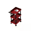 Yeah Racing 1/10 Scale 3-Tiered Rolling Metal Cart - Red - Image 1 of 0