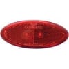 The COMMAND LED Clearance Light Red, model 003-52R is an oval, surface-mount LED light with a built-in reflex reflector, designed for RV and marine applications. It is manufactured in the USA by Command Electronics. - Image 2 of 0