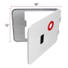 The Fogatti FSWDâ€‘1518/WHITE access door is a 15" Ã— 18" white steel replacement door designed to fit Fogatti InstaShower units and to replace older Atwood/Dometic or Suburban rectangular doors. - Image 2 of 0