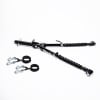 The Blue Ox Alpha 2 tow bar, model BX7390, is a Class III steel tow bar with a 8,500 lbs towing capacity, designed for flat towing a vehicle behind an RV. It is known for its user-friendly, non-binding design and self-aligning arms. - Image 1 of 0