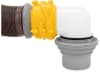 The Camco 39625 is a 20-foot heavy-duty vinyl RV sewer hose kit that provides everything needed for a quick and reliable hook-up. It features pre-attached 360-degree swivel fittings and a translucent elbow for easy monitoring of the dumping process. - Image 3 of 0