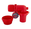 The Valterra F02-3305VP is a 90-degree EZ Coupler sewer adapter and thread attachment for RVs. It is designed to press-fit into RV sewer outlets, providing a leak-free connection without the need for clamps. - Image 1 of 0