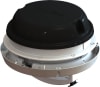 The MAXXFAN Dome Plus 00-03810B is a compact, 12V round ventilation fan with integrated LED lighting, designed for use in small spaces like RV bathrooms, campers, or vans. It is an exhaust-only model and is designed for either rooftop or sidewall. - Image 2 of 0